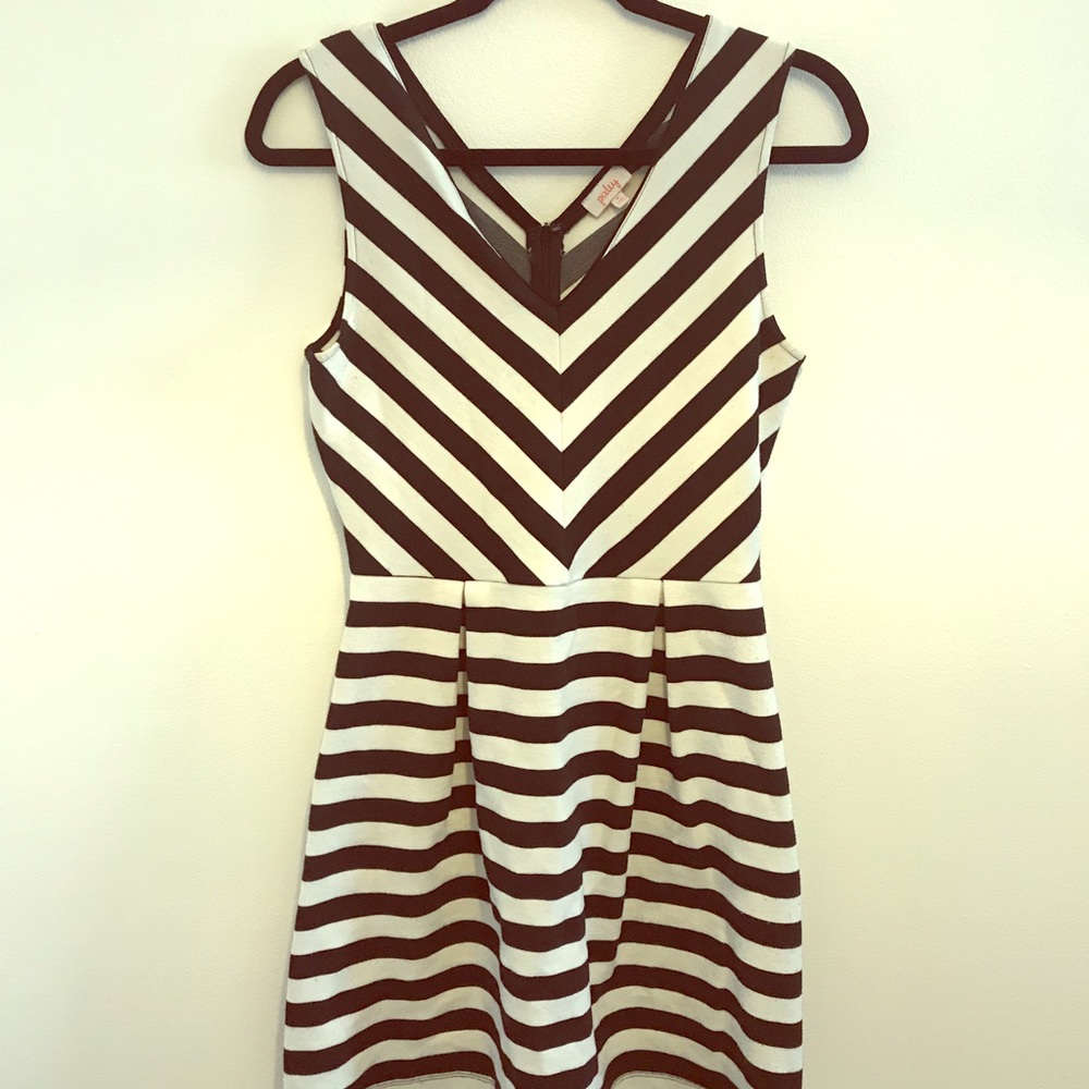 Pixley Black and White Striped Dress